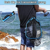 PLUSINNO Floating Fishing Net for Steelhead, Salmon, Fly, Kayak, Catfish, Bass, Trout Fishing, Rubber Coated Landing Net for Easy Catch & Release, Compact & Foldable for Easy Transportation & Storage