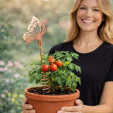 Premium Electroculture Copper Garden Antennas (3-Pack) – Decorative Butterfly Plant Growth Boosters for Tomatoes, Vegetable Gardens, Raised Beds & Houseplants – 99% Pure Copper Stakes