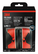 3M Pro-Grade Earmuff, Noise Reduction Rating (NRR) 30 dB, Lightweight & Adjustable Ear Muffs, Reduce Pressure Points For All-Day Comfort, Steel Wire Headband With Rubber Overmold Design (90565-4DC-PS)