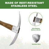 Haliaeetus Pick Axe, Stainless Steel Mattock, Garden Pick with Wood Handle