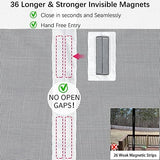 Upgraded Screen Door Thicker 250g/m² Fiberglass Mesh,36 Longer Magnets,Mesh Magnetic Closure for Single Door,Retractable Magnetic Door Screen,Fit Doors to 34 x 82 Inch White