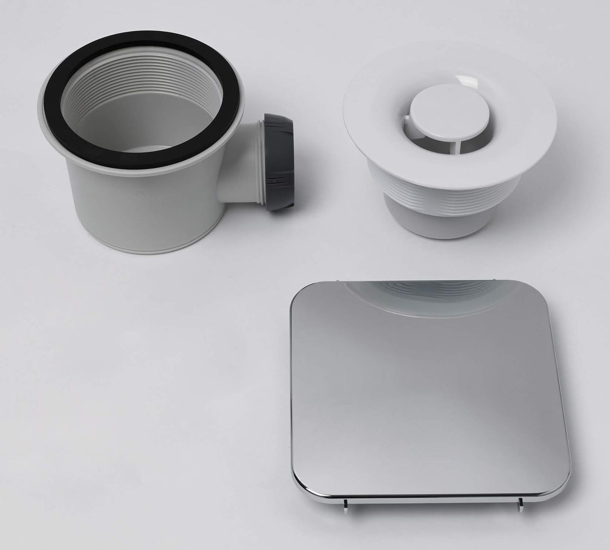 Evan Square Chrome Fast Flow Shower Waste Tray