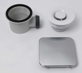 Evan Square Chrome Fast Flow Shower Waste Tray