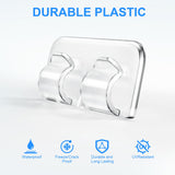 Hooks for Outdoor String Lights Clips: 40Pcs Heavy Duty Light Hook with Waterproof Adhesive Strips - Outside Clear Cord Holders for Hanging Christmas Lighting - Outdoors Sticky Clip