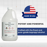 High Impact 99% Liquid Isopropyl Alcohol (IPA) Liquid Gallon - Made in USA - Pack of 4