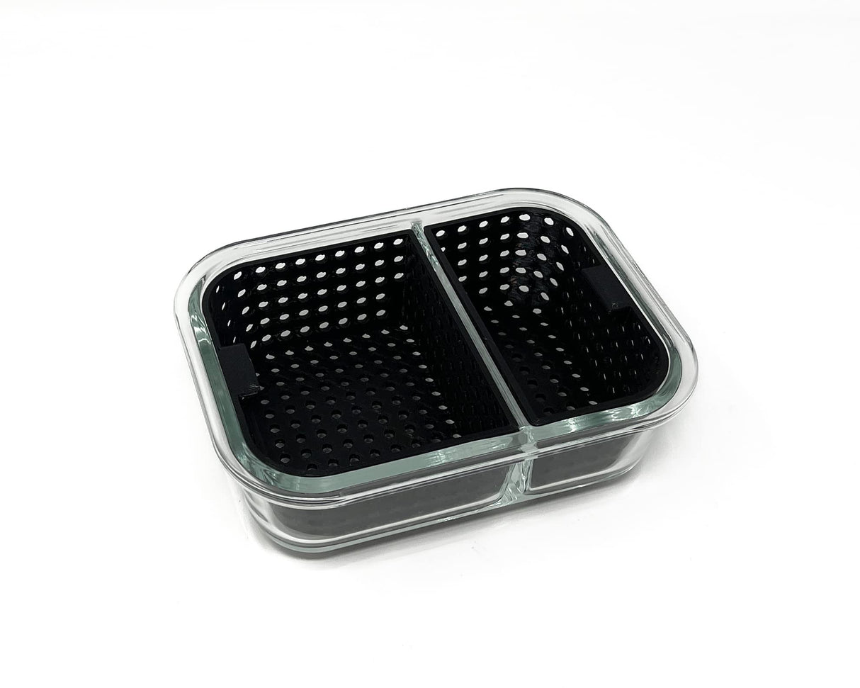 Dual Dunk Iso Soak Cleaning Station (Small, Black)