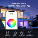 Kasa Smart Light Bulbs, Full Color Changing Dimmable Smart WiFi Bulbs Compatible with Alexa and Google Home, A19, 60 W 800 Lumens,2.4Ghz only, No Hub Required, 2-Pack (KL125P2), Multicolor