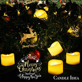 CANDLE IDEA 48 PCS LED Flameless Flickering Tea Lights Votive Candle Battery Operated/Electric Flicker LED Tealight Bulk Fake Candles for Halloween Christmas Wedding Party Decorations (Warm White)