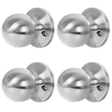 RAFECIEE Dummy Door Knob Without Lock, Closet Door Knob 4 Pack, Individual Non-Turning Single Side Brushed Nickel