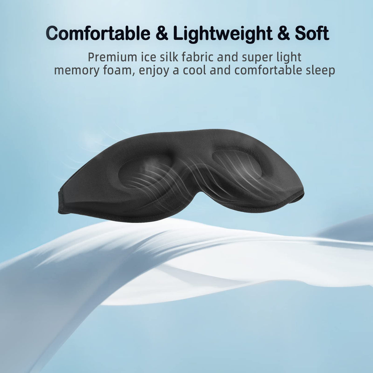 LitBear Sleep Masks for Women, Pink Eye Mask for Sleeping, Comfortable Night Sleeping Mask, Soft Contoured Eye Cover for Sleeping with Elastic Strap for Side Sleeper Men Flying Shift Worker