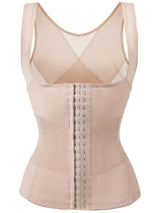 SHAPSHE Waist Trainer for Women Workout Corset Waist Cincher Shapewear Tummy Control Vest Body Shaper Invisible Girdle Tan