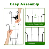 CHOUYUHE 23 Inch Plant Trellis for Potted Plants, Sturdy Metal Houseplant Trellis for Climbing Plants Indoor Outdoor, Rust-Resistant Plant Support for Monstera Pothos Ivy, 4 Pack (4, 23inch)