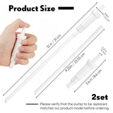 Sieral 2 Pcs Replacement Liquid Soap Dispenser Pump Only 12 Inch Sink Soap Pump Repair Parts Replacement with Straw, Compatible with General Sink Liquid, Suitable for Home Commercial, and Industrial