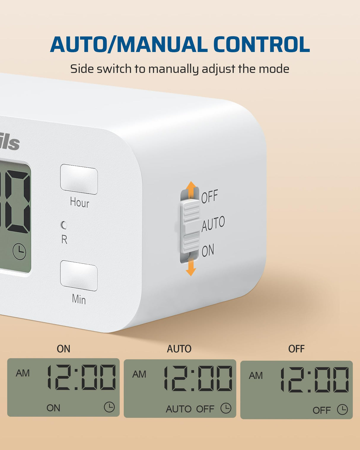 DEWENWILS 24 Hour Programmable Digital Timer Outlet, 2 Pack Timers for Electrical Outlets, Light Timer for Indoor Lamp Fan Aquarium, 1 Grounded Outlet, 125V/15A/1000W, 3 Prong, 1/2 HP,White