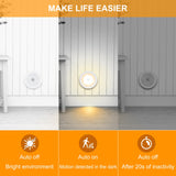 Mlambert 4 Pack Motion Sensor LED Night Light, Cordless Battery-Powered Stick-on Magnet Closet Lights, Safe Lighting for Stairs, Cabinet, Warm White