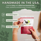 Head Hug Shower Steamers Aromatherapy for Relief - Christmas Gift - Adult Stocking Stuffer - USA Made - Peppermint & Rosemary Shower Bomb Tablets - Soothing Natural Essential Oils (10 Pack)