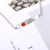 Personalized Medical Alert ID Bracelets for Women & Men Stainless Steel
