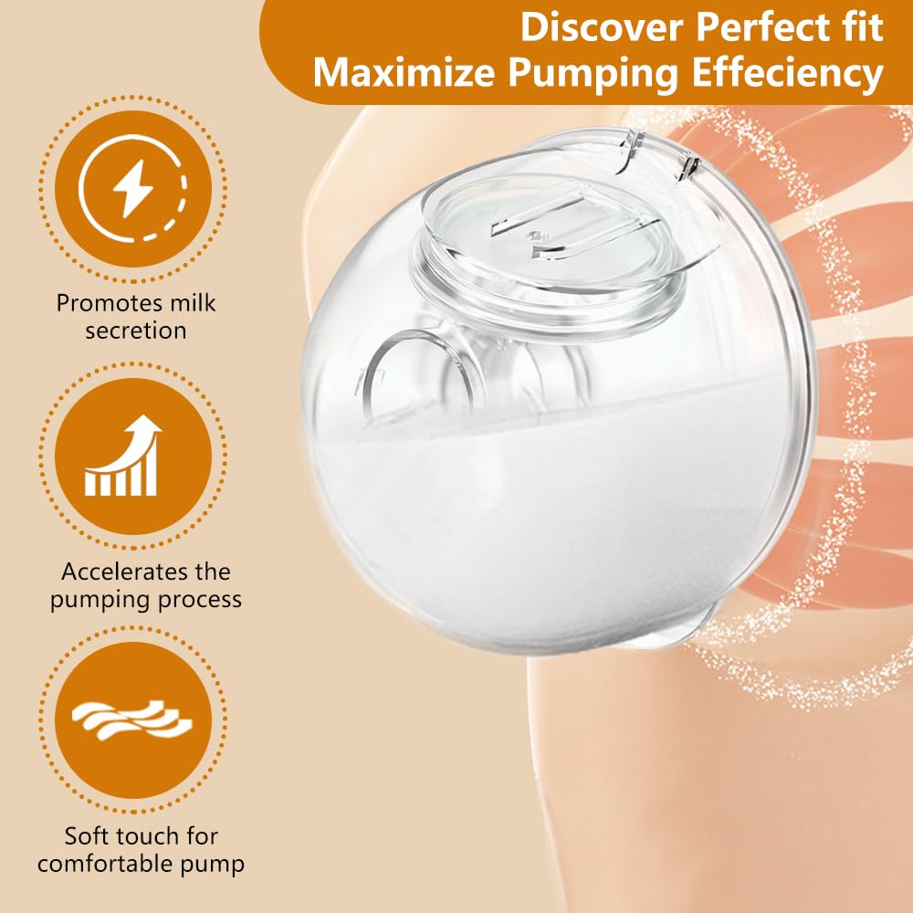 2 Pack CaraCups Wearable Milk Collection for Spectra S1 S2 9 Plus and SG, Wearable Breast Pump Collection Cup Compatible with Spectra/Medela/Lansinoh, 24mm Flange Milk Collector Cup Tubing Parts