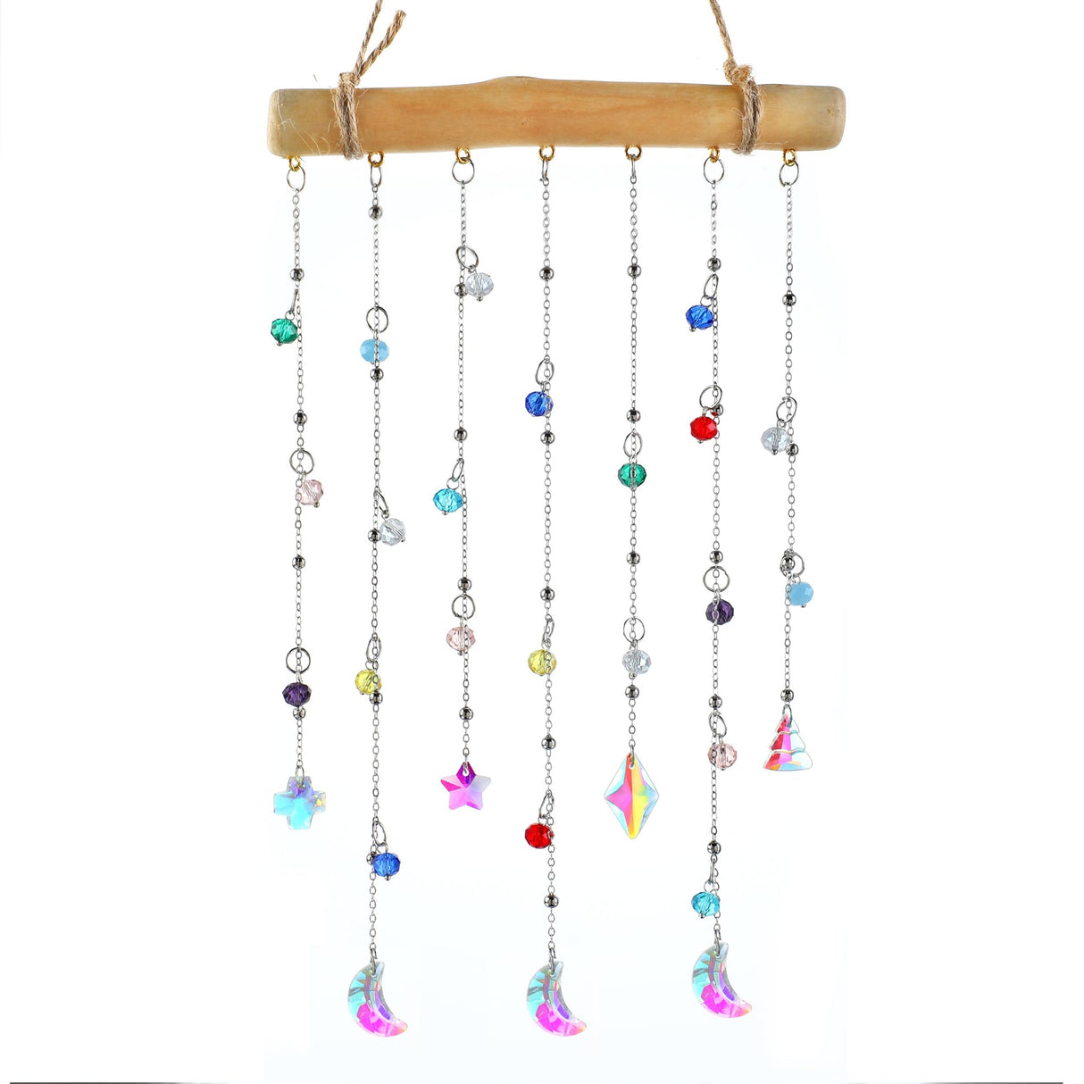 H&D HYALINE & DORA Crystal Sun Catcher Crystal Wind Chimes for Outside Rainbow Maker Suncatchers for Window Hanging Garden Home Decor