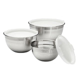 Cuisinart 3-Piece Stainless Steel Mixing Bowl Set with Lids, CTG-00-SMB
