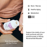 THORNE - NiaCel 400 - NAD Supplement - Nicotinamide Riboside - Support Healthy Aging, Cellular Energy Production, & Sleep-Wake Cycle* - NSF Certified for Sport - Gluten Free - 60 Capsules- 60 Servings