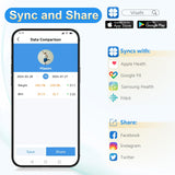 Homebuds 600lb Digital Bathroom Scale for Body Weight and BMI Via Smart APP, High Accuracy in 0.1lb Assured by Weighing Professional Since 2001, 8mm Tempered Glass, Extra Large LED Display, Black