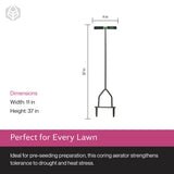 Yard Butler Manual Lawn Coring Aerator, ID-6C - Lawn Care Tool for Aerating - Long-Handled - Power-Coated Steel Construction - Comfortable Cushioned Handles Garden Tool - Easy to Use