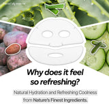 DERM·ALL MATRIX] Facial Cooling Care Mask 30g x 5 sheets. ECM. Deep hydration & Exfoliation. Cooling soothing effect.Natural Hydration & Refreshing Coolness.Korean Sheet Mask.