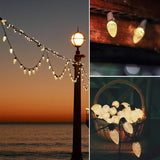 50PACK C9 Christmas Lights LED Replacement Bulbs，Shatterproof & Waterproof Plastic C9 Led Bulbs for Outdoor String Lights, E17 Base, 0.6W Equivalent to 7W, Warm White 2700K, 50LM Holiday Decoration