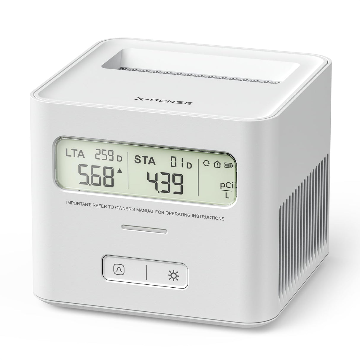 X-Sense Radon Detector for Basement, Zero Lab Fees, XR0A-SR, White