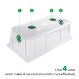 MIXC 10 Pack Humidity Dome 7" Tall Extra Strength, 1020 Growing Trays Cover, Propagation Seed Cloning Lid Vented for 10 x 20 Inch Flat Tray and Seed Starting Germination