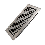 Howeall 4x10 Inches Heavy Duty Walkable Floor Register - Easy Adjust Air Supply Lever Decorative Floor Vent Covers - Boston Design Vent Covers for Home - Satin Nickel