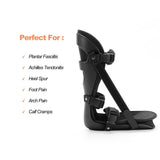 honarry Plantar Fasciitis Night Splint, Adjustable Foot Brace for Pain Relief, Achilles Tendonitis Night Splint(Black Shell and Black lining M)