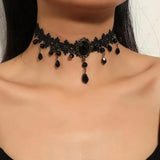 Fesciory Black Necklace for Women, Adjustable Daily Goth Jewelry Gift