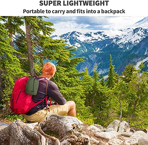 Camping Hammock - Hammocks with Mosquito Net Tent and Rain Fly Tarp, Portable Single & Double Nylon Parachute Hammock with Heavy Duty Tree Strap, Indoor Outdoor Backpacking Survival Travel