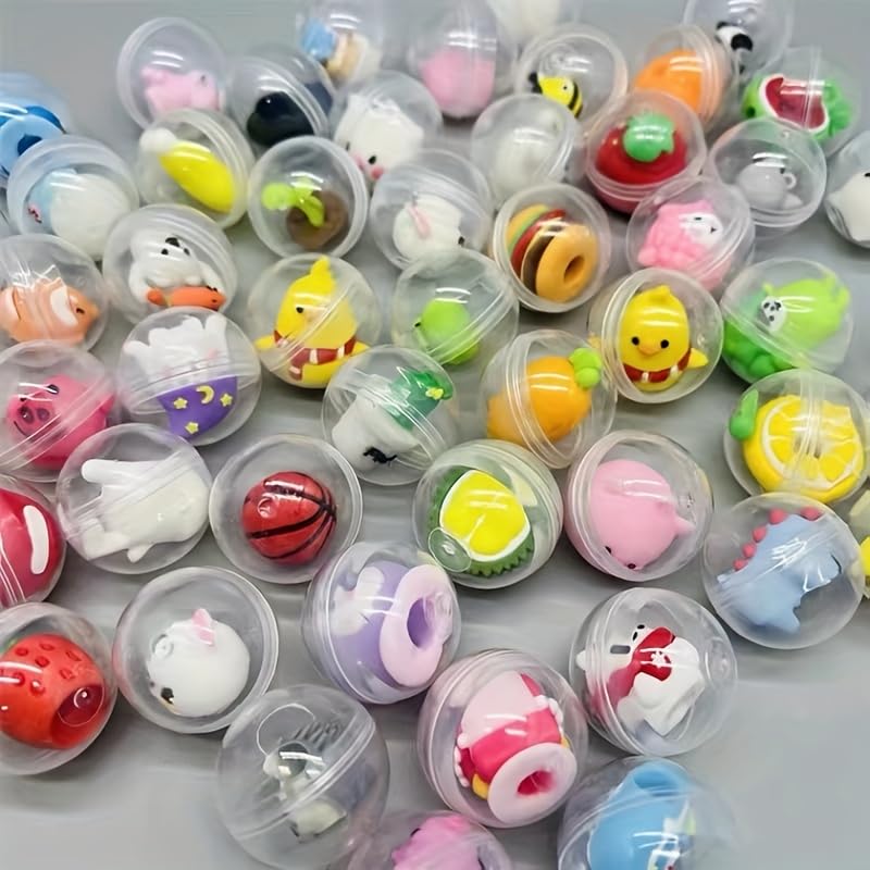 50pcs Adorable Mini Kawaii Capsule Toys Collection Perfect for Sharing Educational Great for Kids Boys Girls Goodie Bag Christmas Stocking Stuffers Treasure Box Classroom Prizes Carnival Gifts