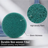 JUNLIXN 5 Inch 180 Grit Drill Brush Scrubber Scouring Pads, 20 Pcs Hook & Loop Power Scrubber Scouring Pad for Rotary Tools, Random Orbital Sander (Green)