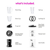 magic bullet® Personal Blender, 22 oz Cup, 250 Watt, Black, MBR-1101AK