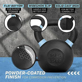 Yes4All Powder Coated Cast Iron Kettlebell Strength Training Kettlebells Weight Set for Full Body Workout, Home Gym