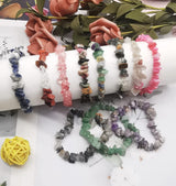 SAMOCO 20Pcs Natural Gemstone Beaded Bracelets for Women