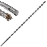 Wensilon Extension Concrete Drill Bit Lengthening 1pcs 1" X 30" Cross-Type Double Thread Carbide Material Suitable for Concrete, Brick, Cement Walls, Stone, Extra Long Hammer Drill Bits for Concrete