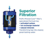 PUR PLUS Faucet Mount Replacement Filter 2-Pack, Genuine PUR Filter, 3-in-1 Powerful, Natural Mineral Filtration, Lead Removal, 6-Month Value, Blue (RF99992)