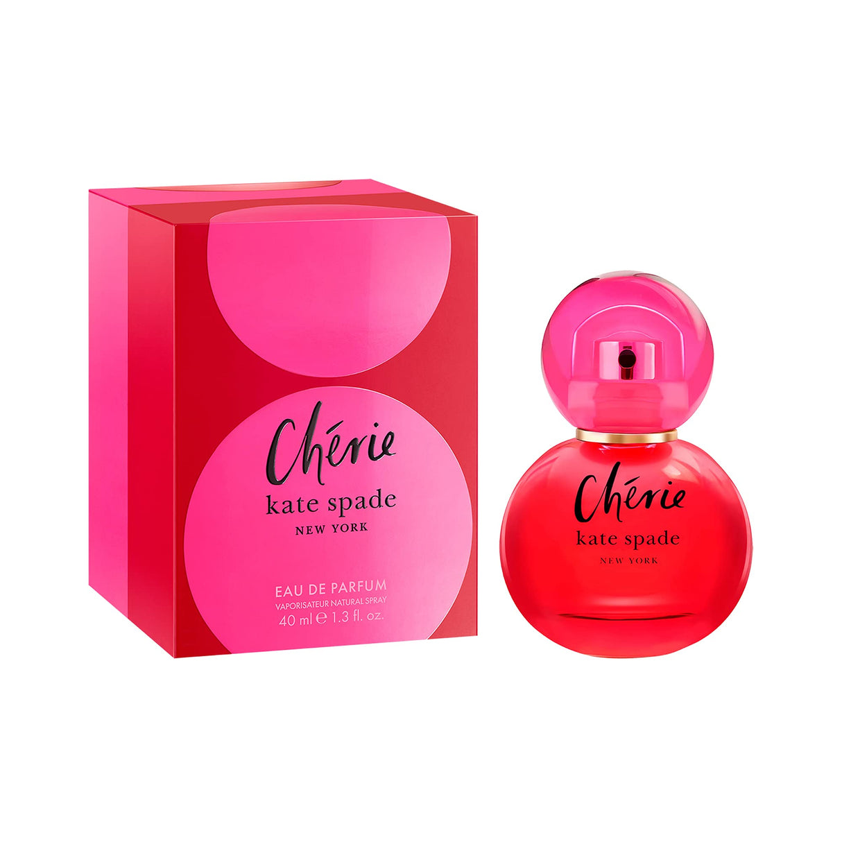 kate spade new york - Cherie Eau De Parfum - Women's Perfume - Sweet & Musky - With notes of Raspberry, Sweet Pea & Jasmine - 1.3 Fl Oz