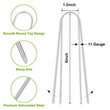 Whonline 200 Pack Landscape Staples, 6 Inch Round-top Garden Stakes