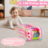 Baby Girl Toys 0-6 Months: Musical Light Up Tummy Time Ocean Rotating Toy