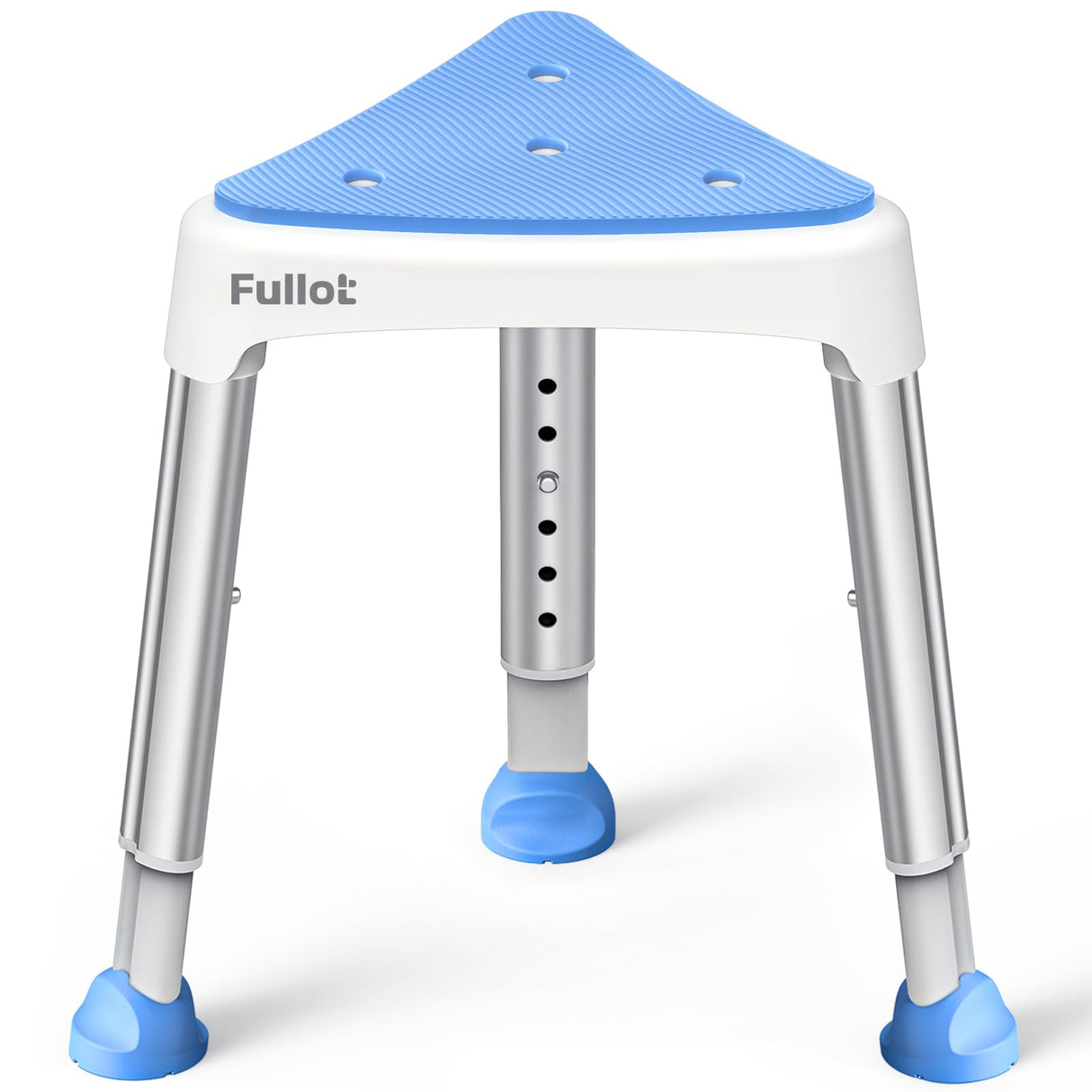 Space-Saving Triangular Shower Chair for Inside Shower with EVA Pad, 400 lbs Adjustable Shower Chair for Elderly and Disabled, Non-Slip Shower Seat, Bath Chair for Tub, Tool-Free, FSA/HSA Eligible