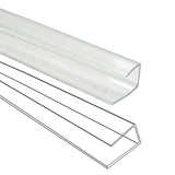 XISOCO 10 PCS Polycarbonate Greenhouse U Connector Profile 4ft Length Fits 0.16’’ & 0.24’’ Twin-Wall Polycarbonate Panels Duty Dust Rain & Moisture Protection Durabler (U-Clip 4' × 0.71’’ × 0.24’’)
