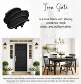 ALL-IN-ONE Paint by Heirloom Traditions, Iron Gate (Black), Quart - Durable cabinet and furniture paint. Built in primer and top coat, no sanding needed. Includes our 30 featured color card.