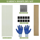Sunwuk Greenhouse Hoops 20pcs, Garden Hoops for 1-3.5ft Wide Raised Bed, 5 Sets of 5.6ft Long Super Bendable Fiberglass Support Frame, Small Garden Tunnel for Row Cover (S Size)