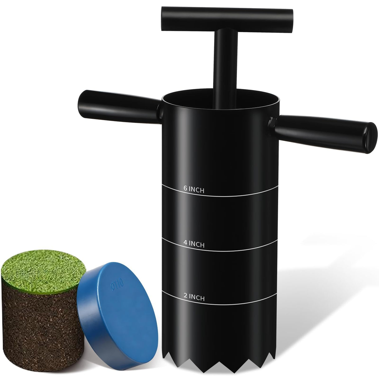 Portable Golf Hole Cutter with Detachable Handle, USGA Standard 2 Inch, 4 Inch and 6 Inch Holes Digger Tool, Golf Holes for Backyard Putting Green Hole Cutter, Lawn Garden Outdoor Practice Training